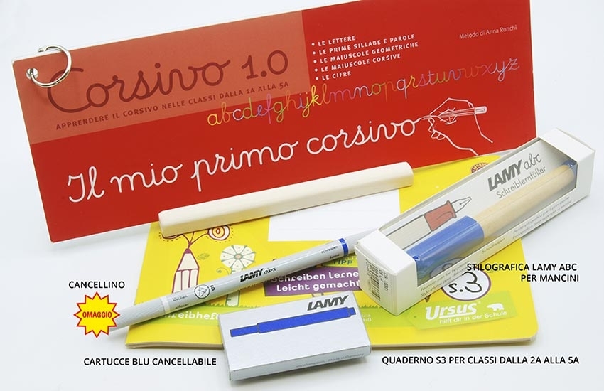 Corsivo 1.0 avec cahier et stylo ABC gaucher