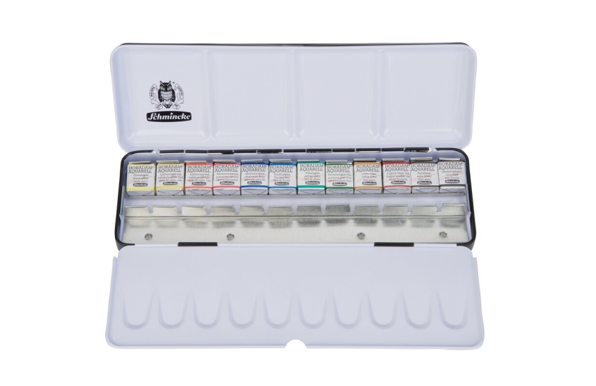 Schmincke Horadam watercolor box 12 + 12 empty