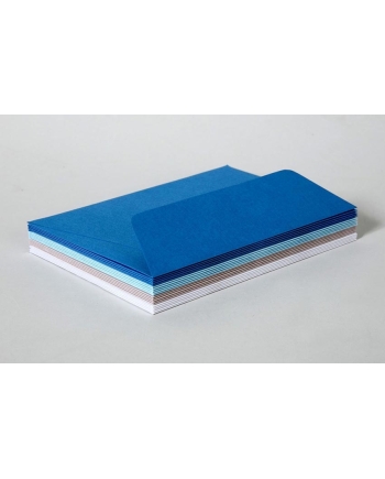 20 Enveloppes et cartes 110 x 55 UNI mineral