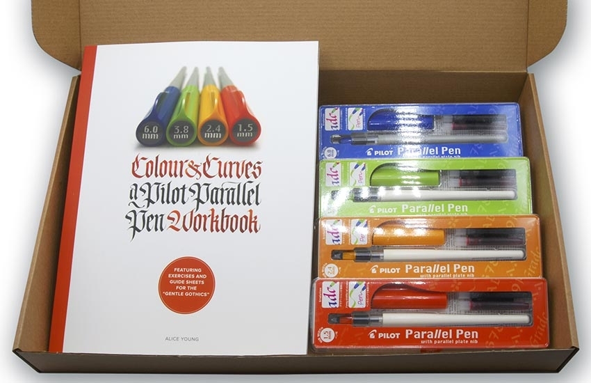 Set de Parallel pen avec livre