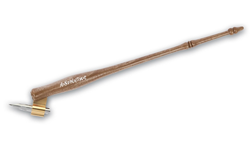 Handwritmic porte-plume coudé Old style noyer