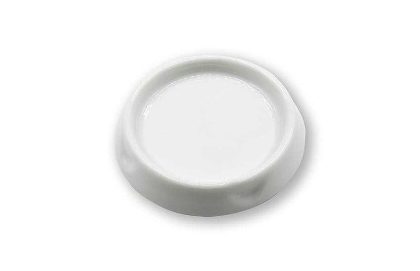 Piattino in ceramica bianca tondo
