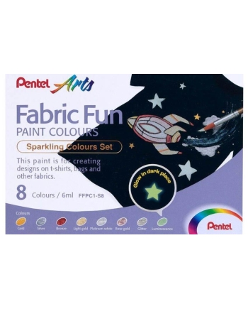 Fabric Fun paint colours - sparkling