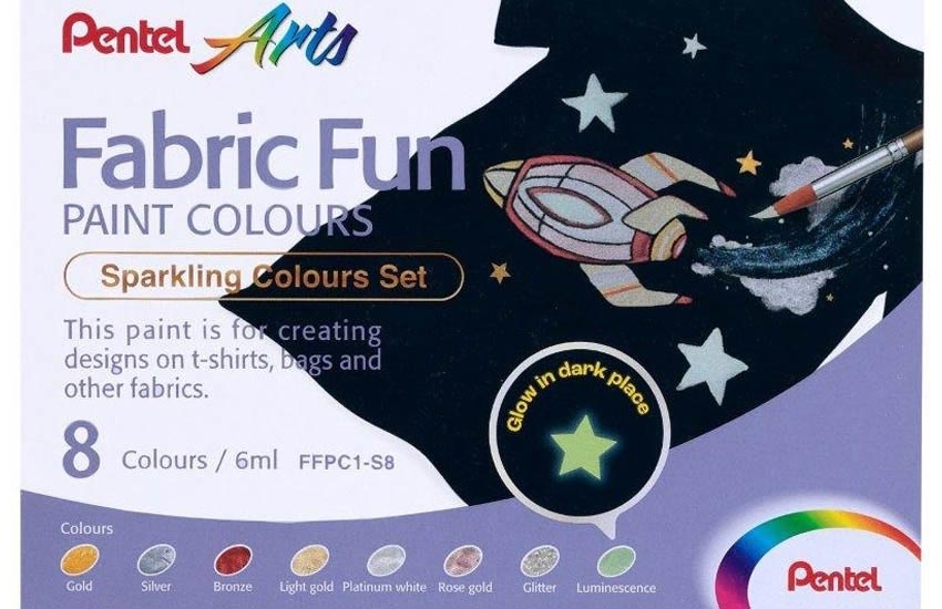 Fabric Fun paint colours - sparkling