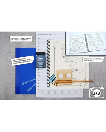 Set Spencerian script avec livre