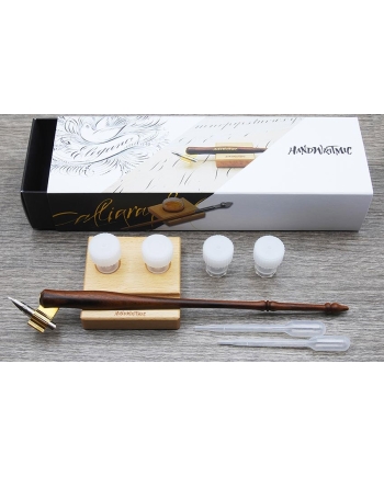 Porte-plume Old style palissandre avec Nikko G et repose plume