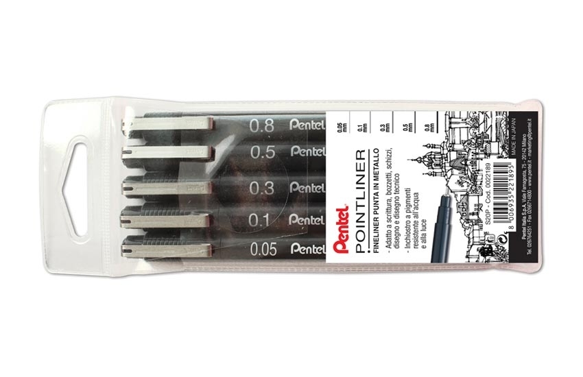 Pentel Pointliner - pochette 5 pcs