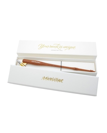 Handwritmic porte-plume coudé Old style acajou