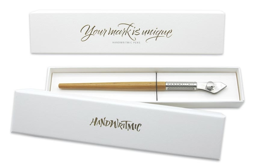 Ruling pen con manico in legno di teak