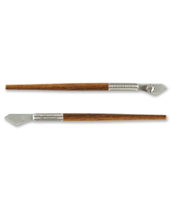 Ruling pen con manico in legno di teak