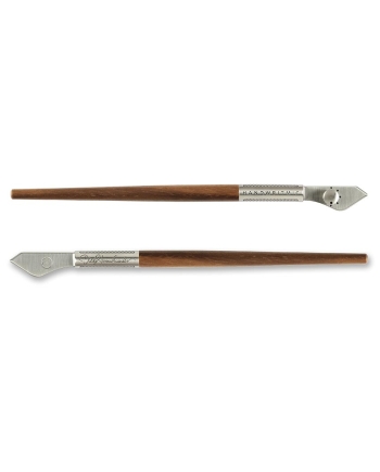 Ruling pen with walnut wood handle