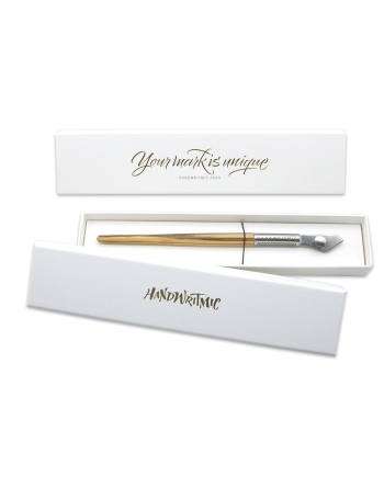 Ruling pen with zebrawood handle
