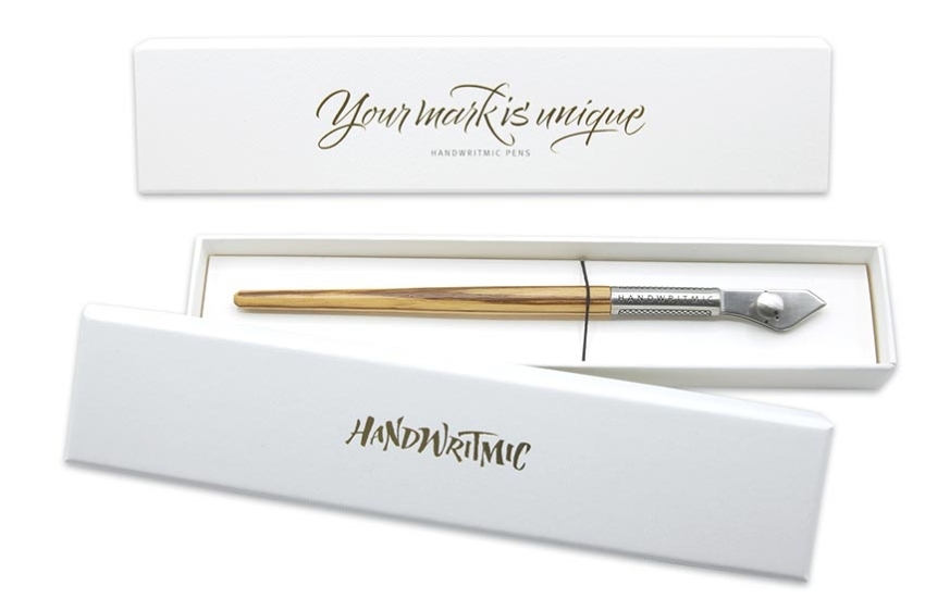 Ruling pen avec manche en bois de zébrano