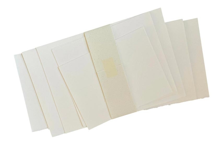 Paper cutouts of white Velin BFK Rives 250 g