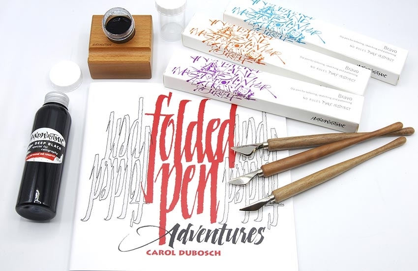 Bravo folded pen kit complete with book