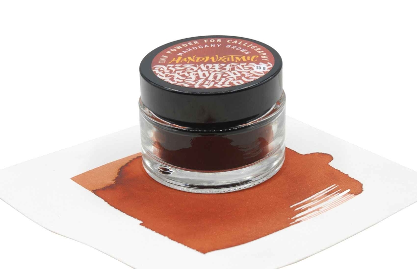 Handwritmic mahogany brown ink powder