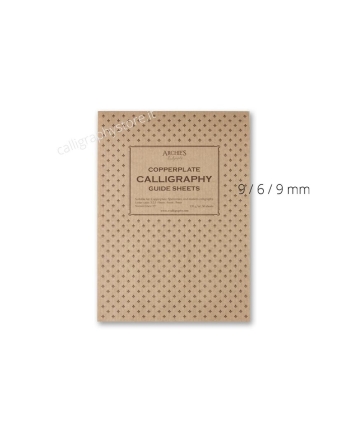 Ruled paper pad for copperplate