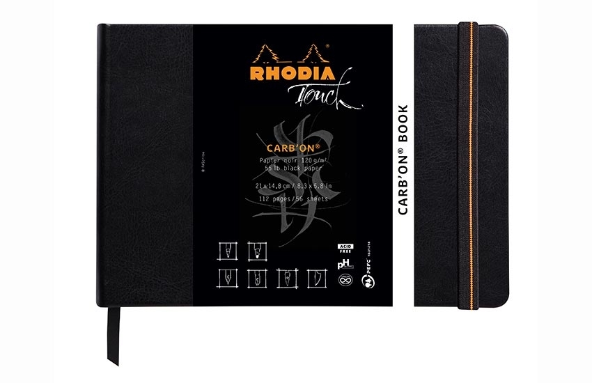 Rhodia album nero Carb'on A5 - landscape